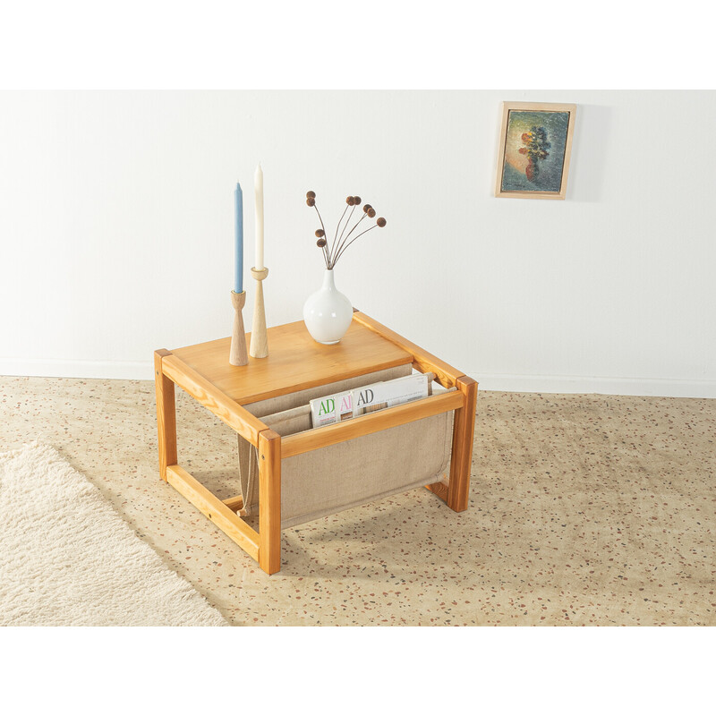 Mesa de centro vintage de pino macizo con revistero de Karin Mobring para Ikea, Suecia 1970