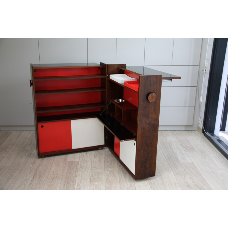 Dry "Bar in a box" in rosewood by Erik Buch for Dyrlund - 1960s