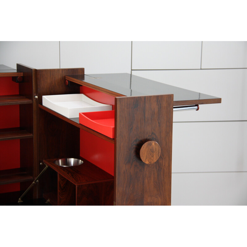 Dry "Bar in a box" in rosewood by Erik Buch for Dyrlund - 1960s