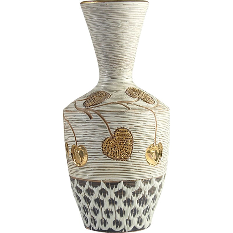 Vase italien vintage Sgraffito par Fratelli Fanciullacci, 1960