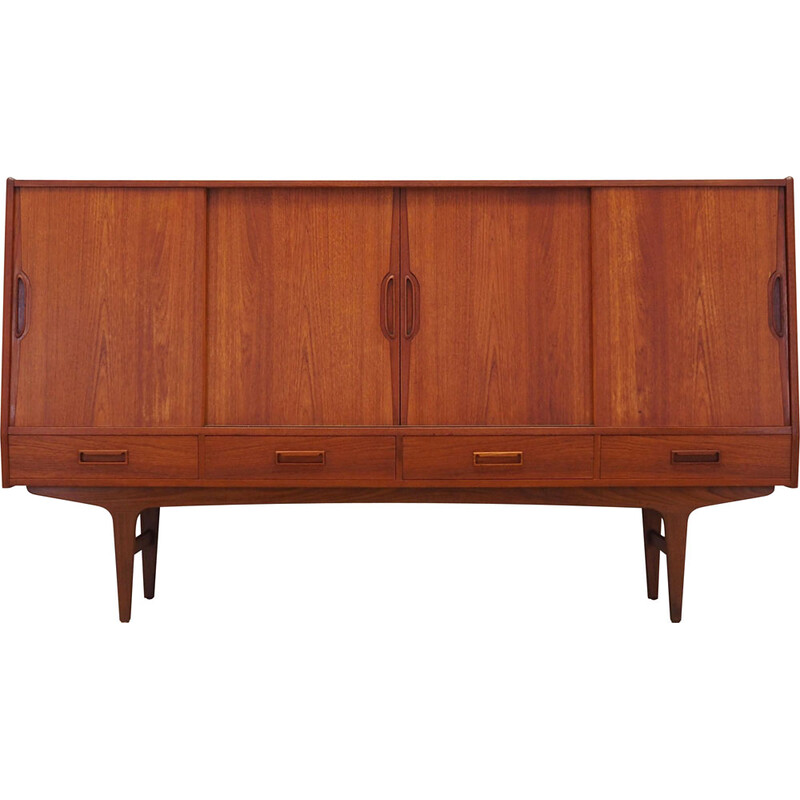 Teca dinamarquesa Vintage Highboard da Børge Seindal, década de 1960