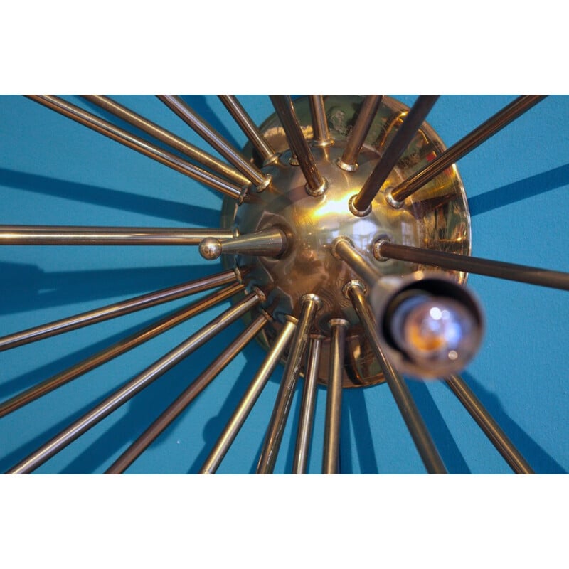 Italian brass Sputnik wall lamp - 1950s