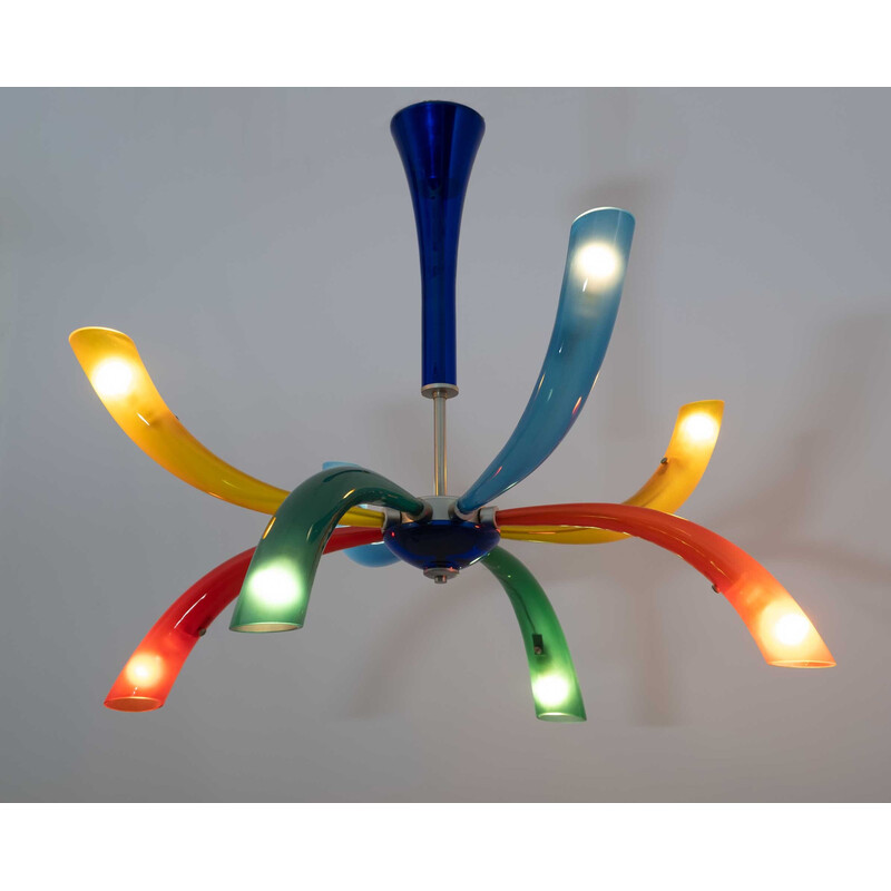 Lámpara de cristal de Murano "Fireworks" de Barovier y Toso, años 90