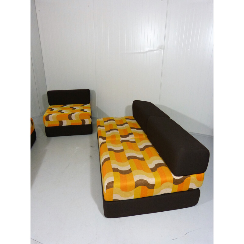 Elément modulable en canapé ou en lit - 1970