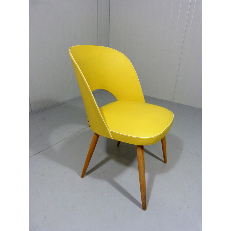 Yellow dining chair  - 1950s