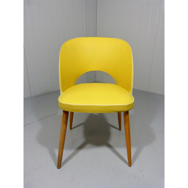 Yellow dining chair  - 1950s