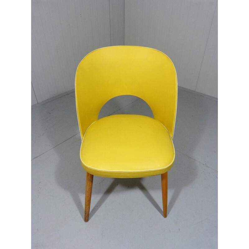 Yellow dining chair  - 1950s