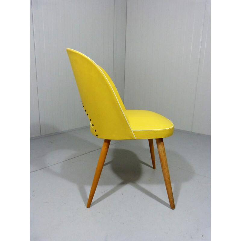 Yellow dining chair  - 1950s