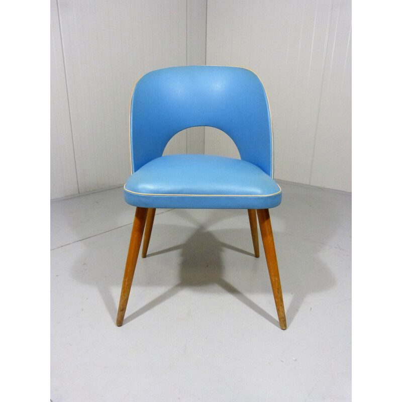 Blue dining chair - 1950s