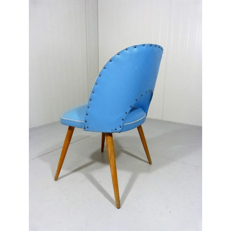 Blue dining chair - 1950s