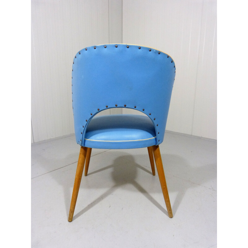 Blue dining chair - 1950s