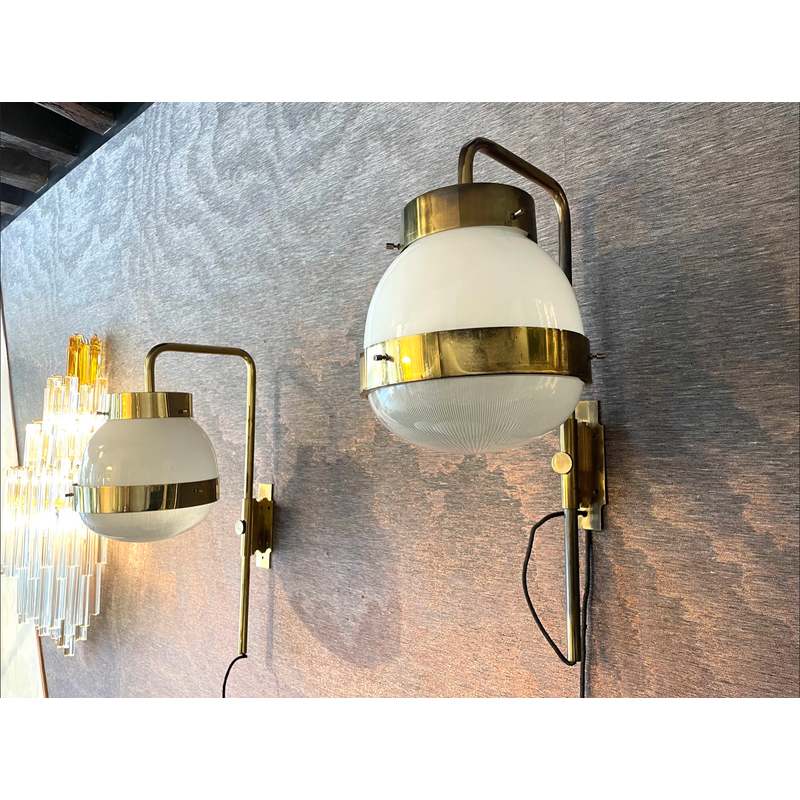 Pair of vintage Italian wall lamps "Delta" by Sergio Mazza for Artemide, 1960