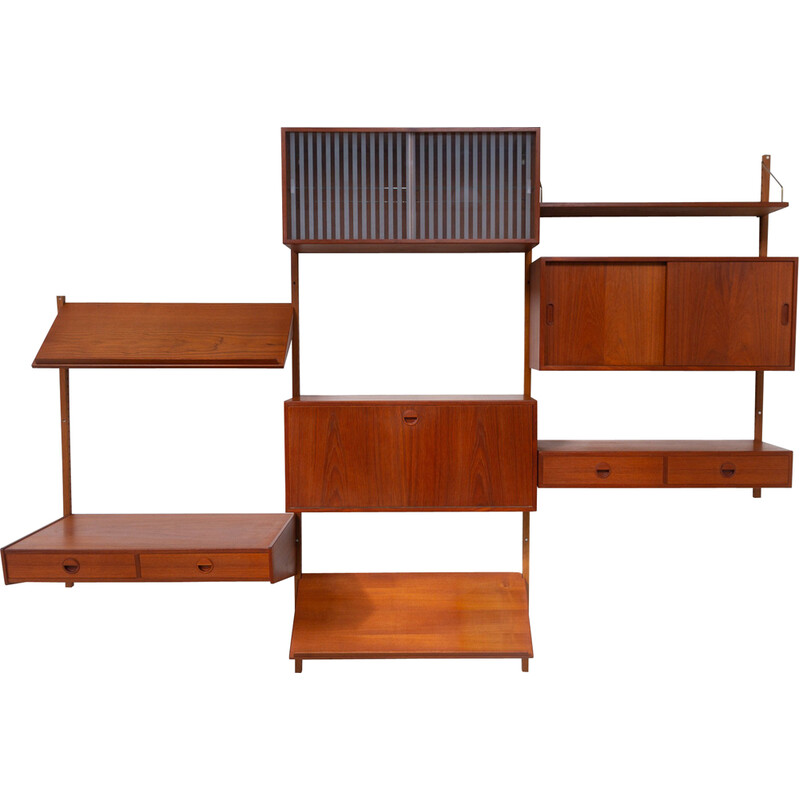 Pensile modulare danese vintage in teak di Hg Furniture, anni '60