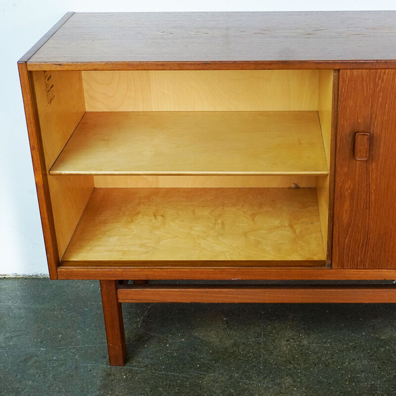 Vintage teak sliding door credenza by Nils Johnsson for Troeds, Sweden 1960