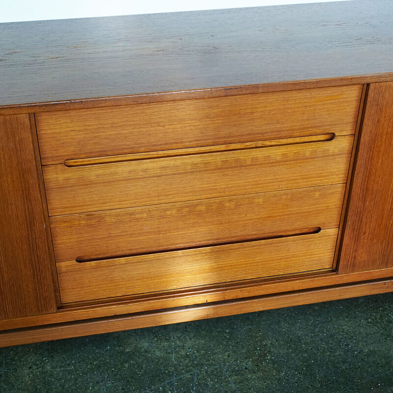 Credenza vintage con ante scorrevoli in teak di Nils Johnsson per Troeds, Svezia 1960