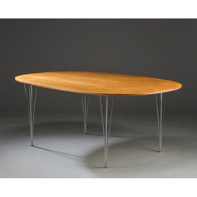 Fritz Hansen "Super-Elliptical" rosewood table by Arne JACOBSEN, Piet HEIN and Bruno MATHSSON - 1980s