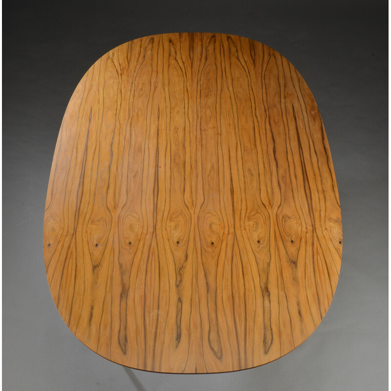 Fritz Hansen "Super-Elliptical" rosewood table by Arne JACOBSEN, Piet HEIN and Bruno MATHSSON - 1980s