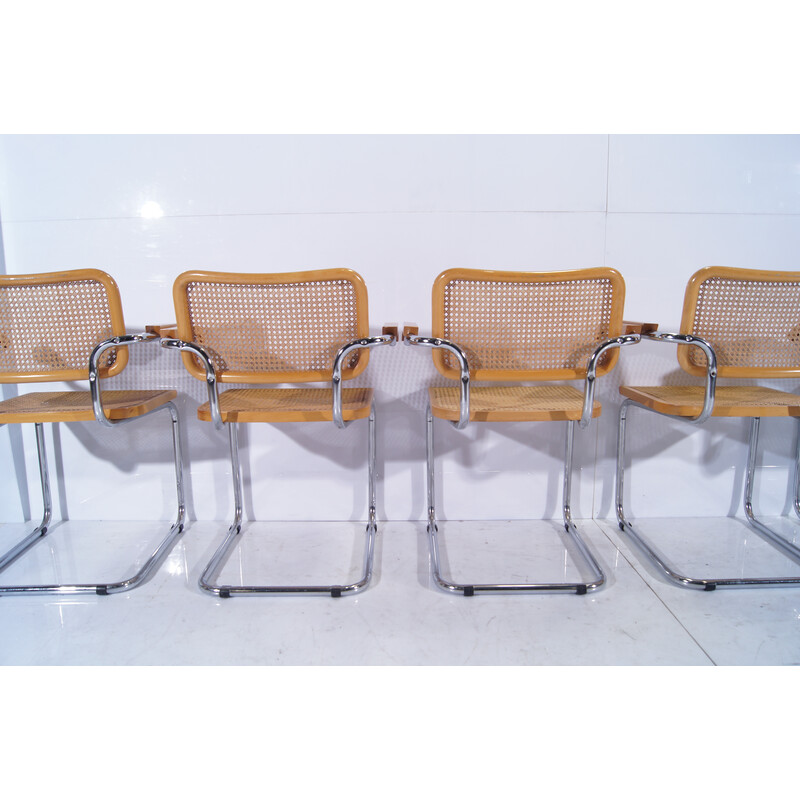 Set van 6 vintage "Cesca" stoelen B64 van Marcel Breuer