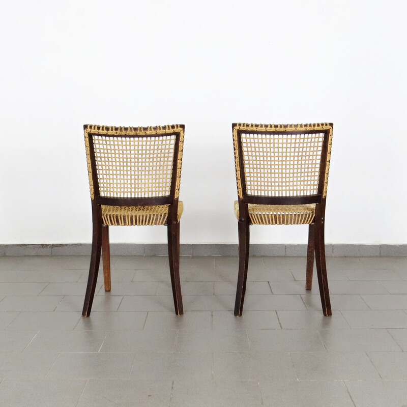 Vintage dining chairs by Jan Vaněk for Krásná jizba