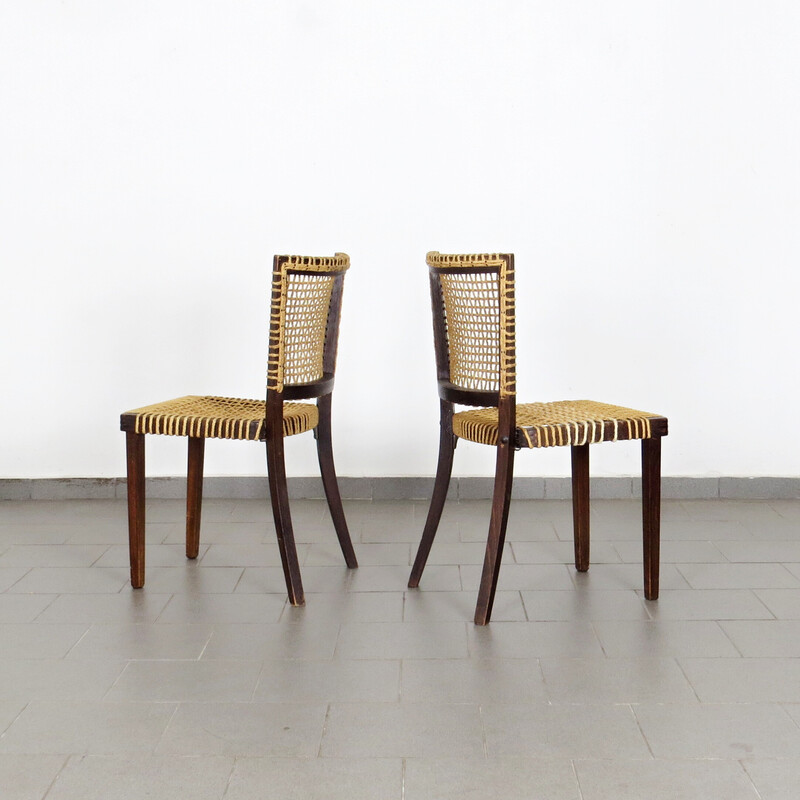 Vintage dining chairs by Jan Vaněk for Krásná jizba