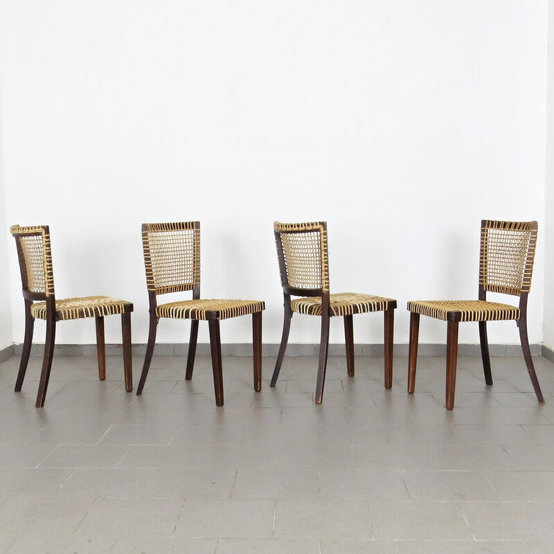 Vintage dining chairs by Jan Vaněk for Krásná jizba