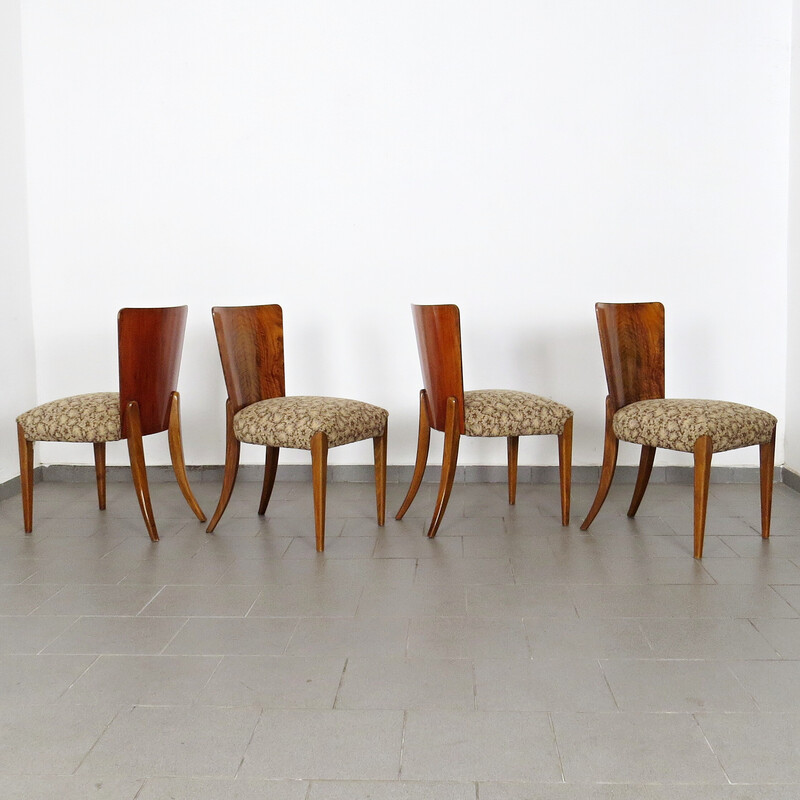 Set of 4 vintage dining chairs by Jindřich Halabala for Up Zavody