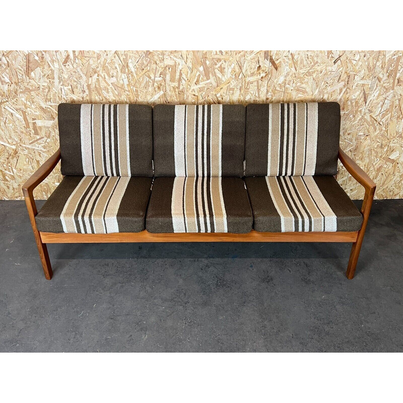 Sofá-sofá danés vintage de 3 plazas de teca por Ole Wanscher para Cado, 1960-1970