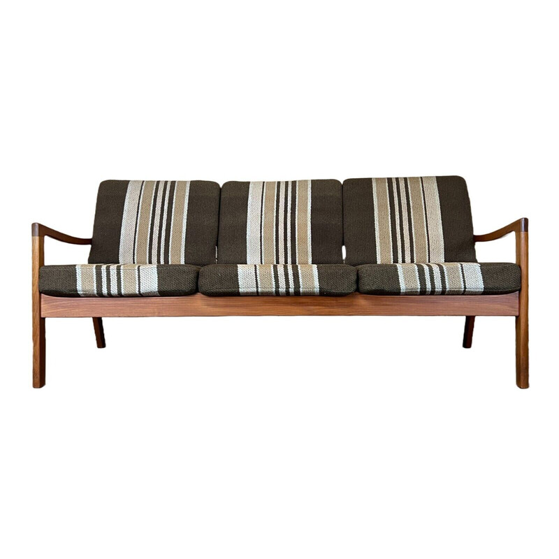 Vintage Danish teak 3 seater sofa couch by Ole Wanscher for Cado, 1960-1970