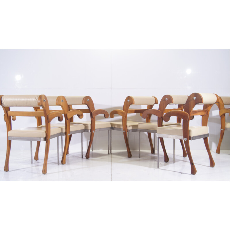 Set of 18 vintage 'Job' chairs by Heinz Julen, 1990s