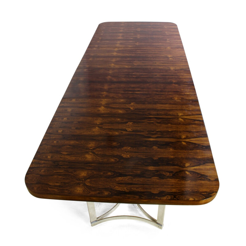 Rosewood and Chrome Dining Table by Merrow Associates - 1960s