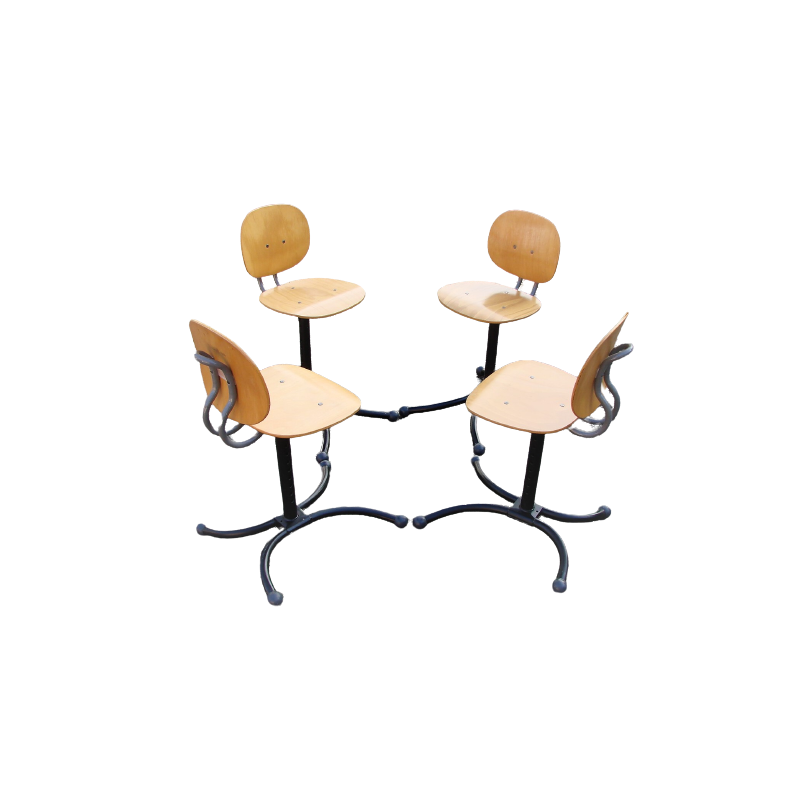 Set of 4 vintage Kinnarps chairs, 1970s