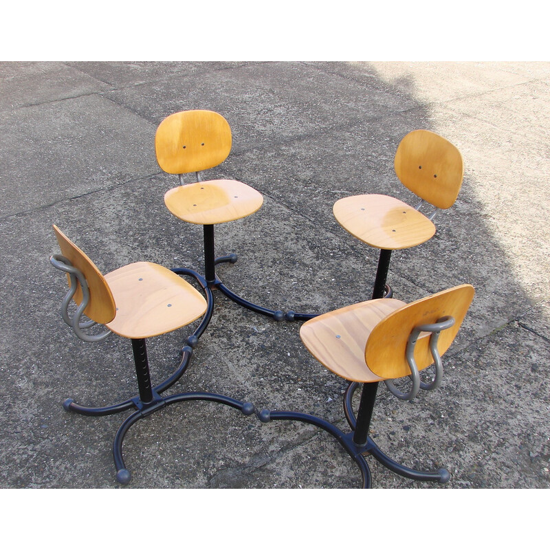 Set of 4 vintage Kinnarps chairs, 1970s