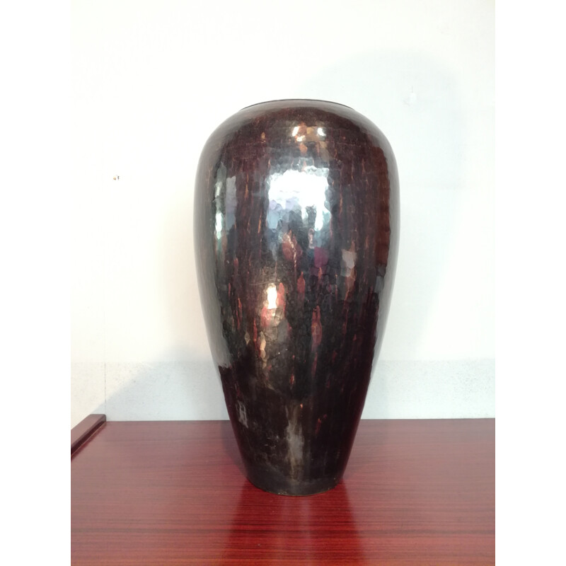 Vintage ovoid vase by Hervé Wahlen, 1980