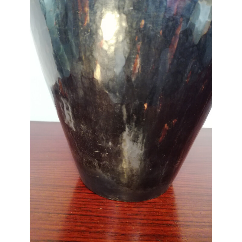 Vintage ovoid vase by Hervé Wahlen, 1980