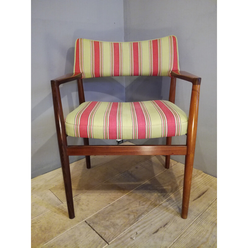 Rosewood armchair with tapered feet - 1960s