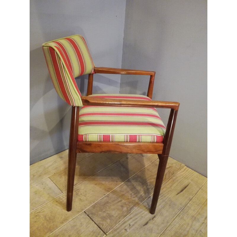 Rosewood armchair with tapered feet - 1960s