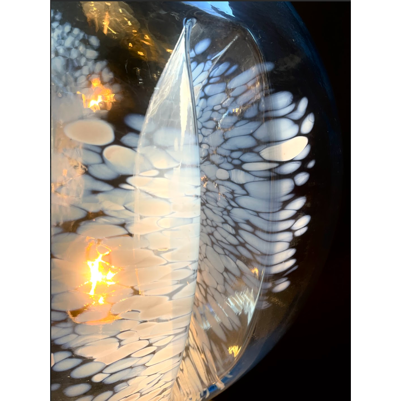 Lampada vintage in vetro di Murano di Toni Zuccheri, Italia 1970