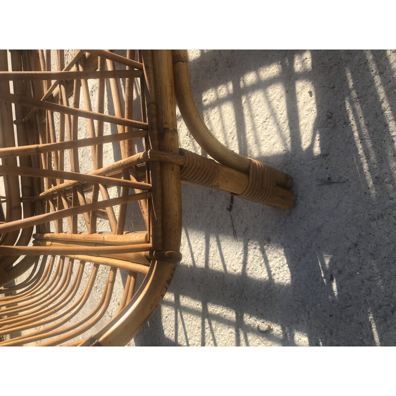 Letto in rattan vintage