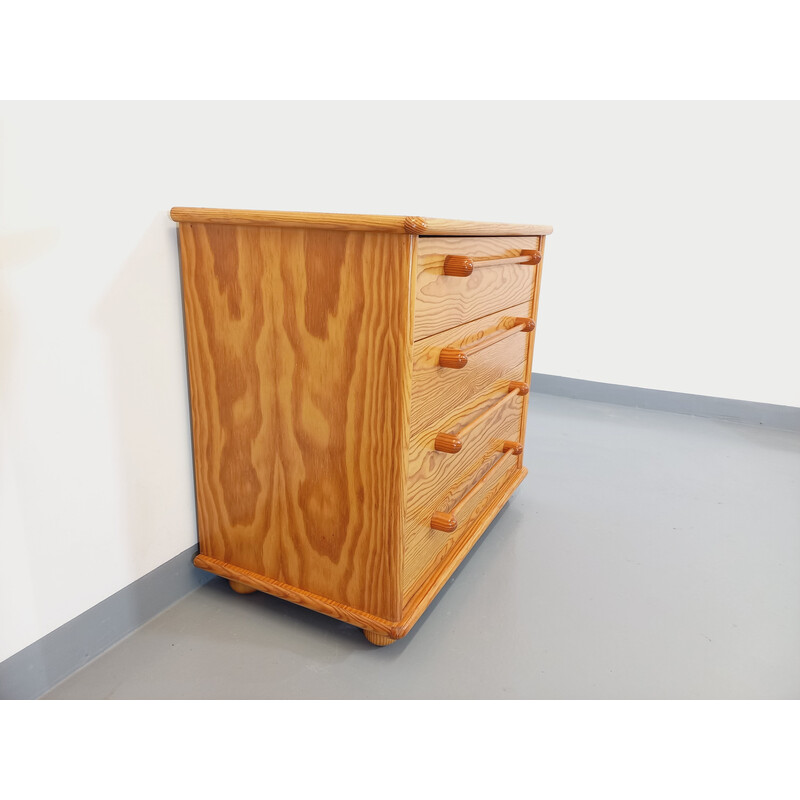 Vintage pine chest of drawers by Gautier, 1970