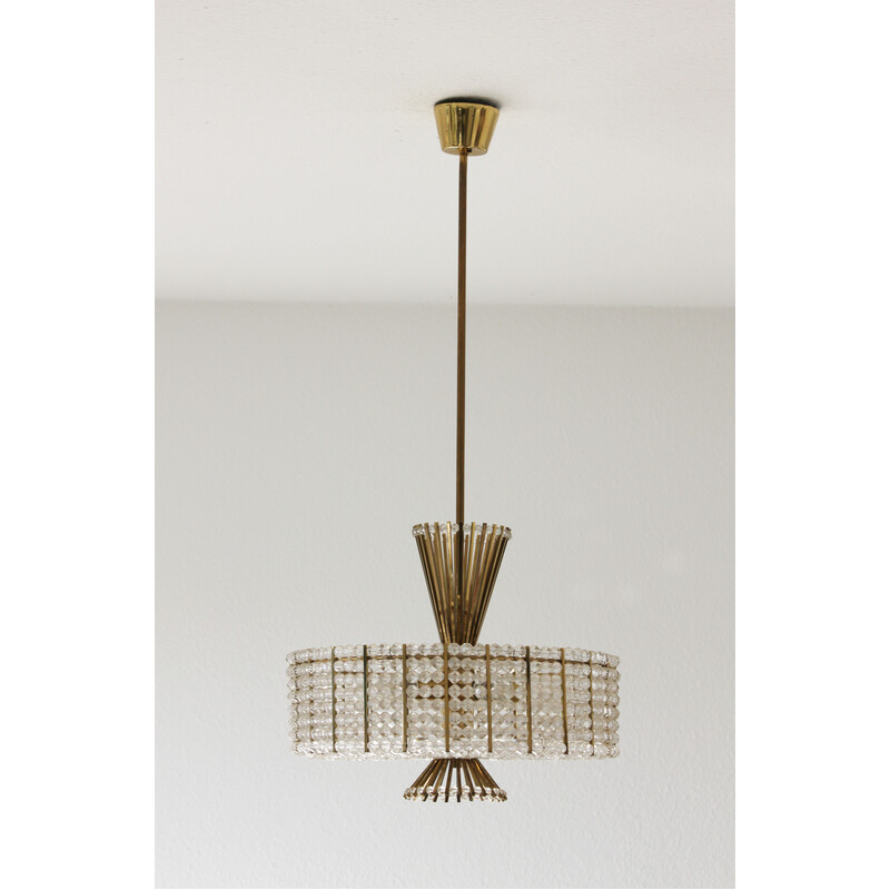 Vintage chandelier by Email Stejnar for Rupert Nikoll, 1960s