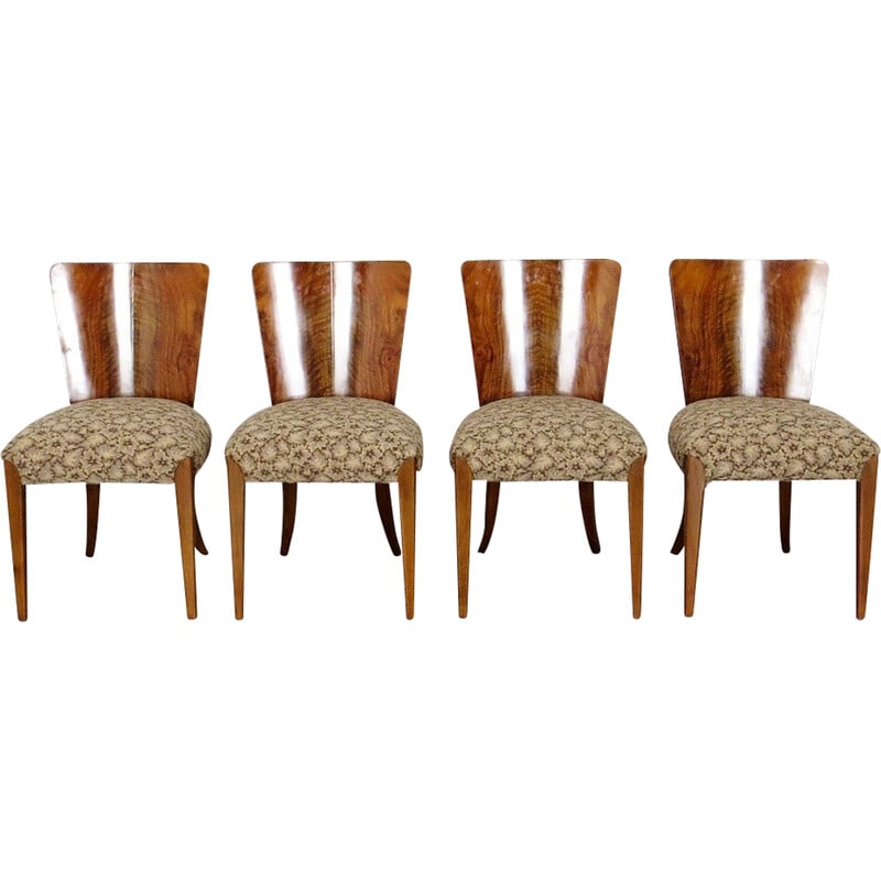 Set of 4 vintage dining chairs by Jindřich Halabala for Up Zavody