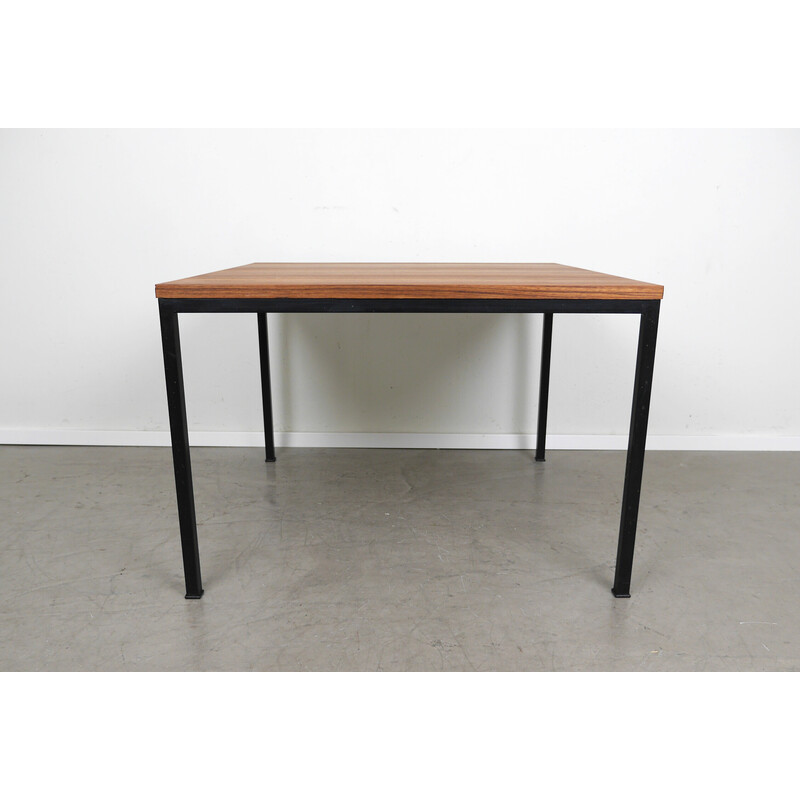 Vintage mesa de centro cuadrada con placa de nogal por Wilhelm Renz, Alemania 1960s