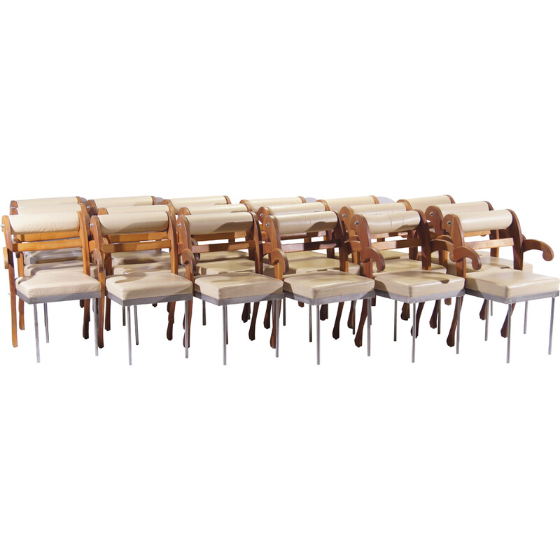 Ensemble de 18 chaises vintage "Job" de Heinz Julen, 1990