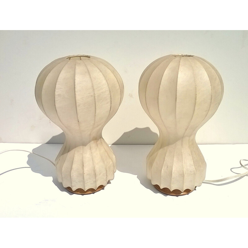 Set of two Cocoon table lamps by Flos Castiglioni - 1960s