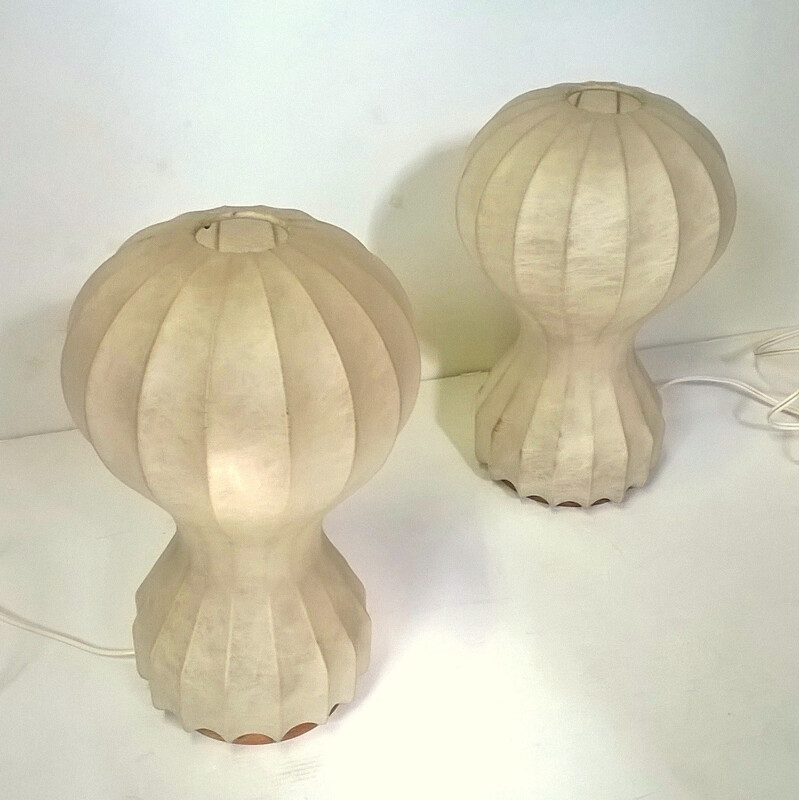 Set of two Cocoon table lamps by Flos Castiglioni - 1960s