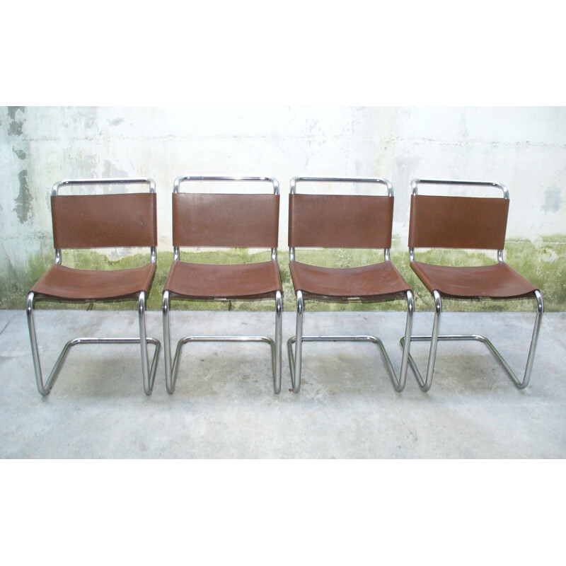 Ensemble de 4 chaises vintage knoll - 1970
