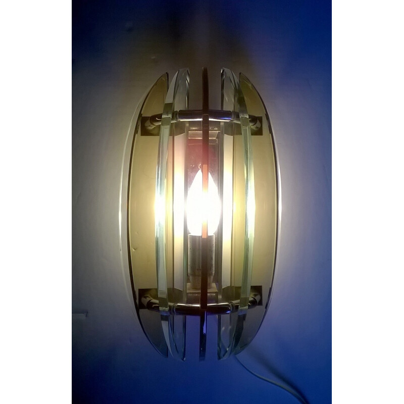 Pair of Italian wall lights produced by Veca - 1960s
