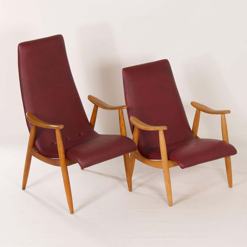 Pair of vintage armchairs by Louis van Teeffelen for Webe, 1960s