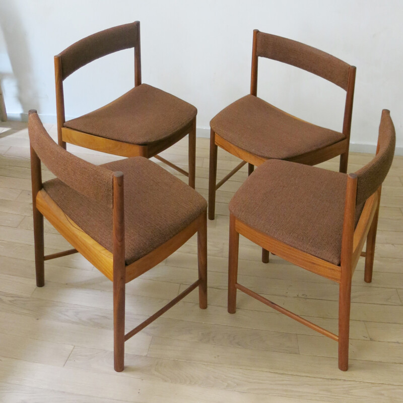 Set of 4 Scandinavian Mcintosh chairs - 1960s