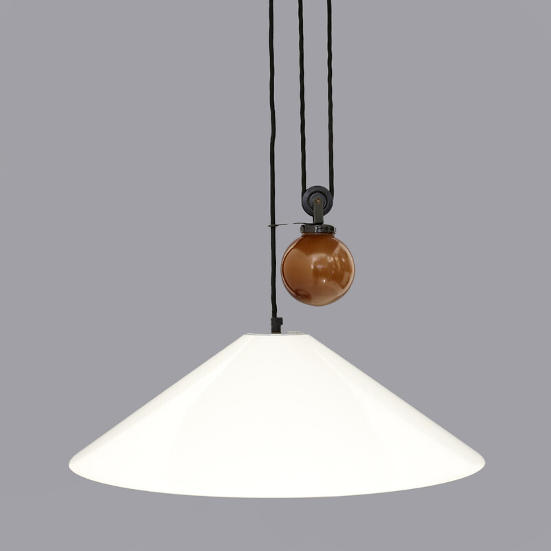 Vintage “Aggregato” up and down chandelier by Enzo Mari for Artemide, 1970s